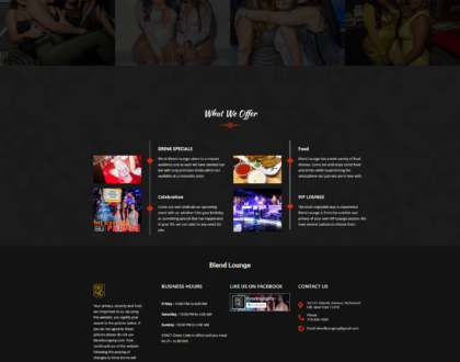 Websites for Events, Nightclubs, Bars & Lounges