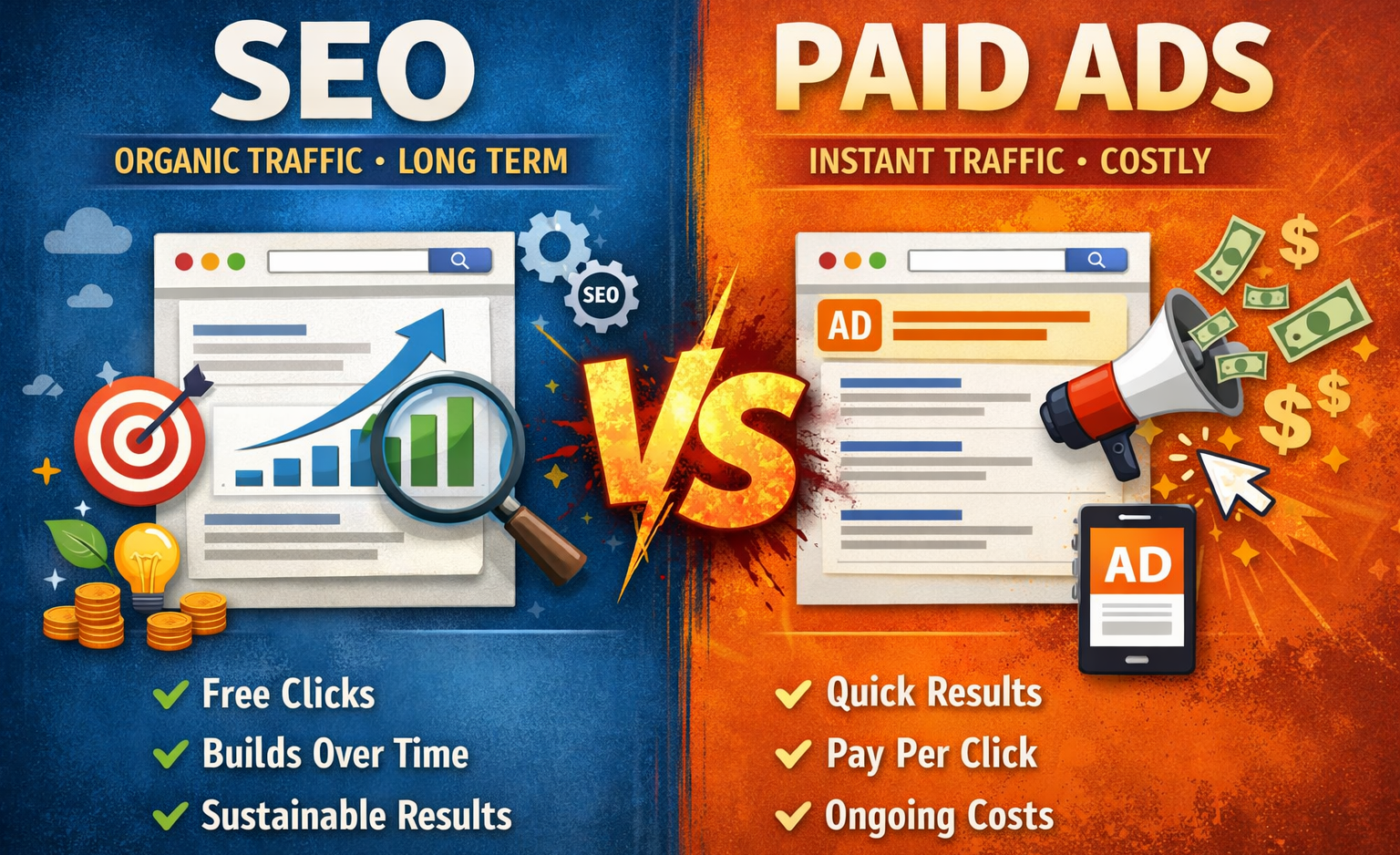 SEO vs Paid Ads in Queens