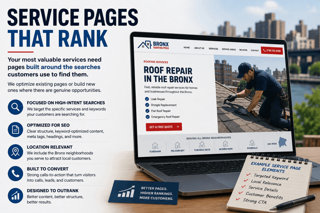 Service page that rank